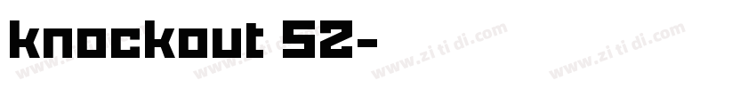 knockout 52字体转换